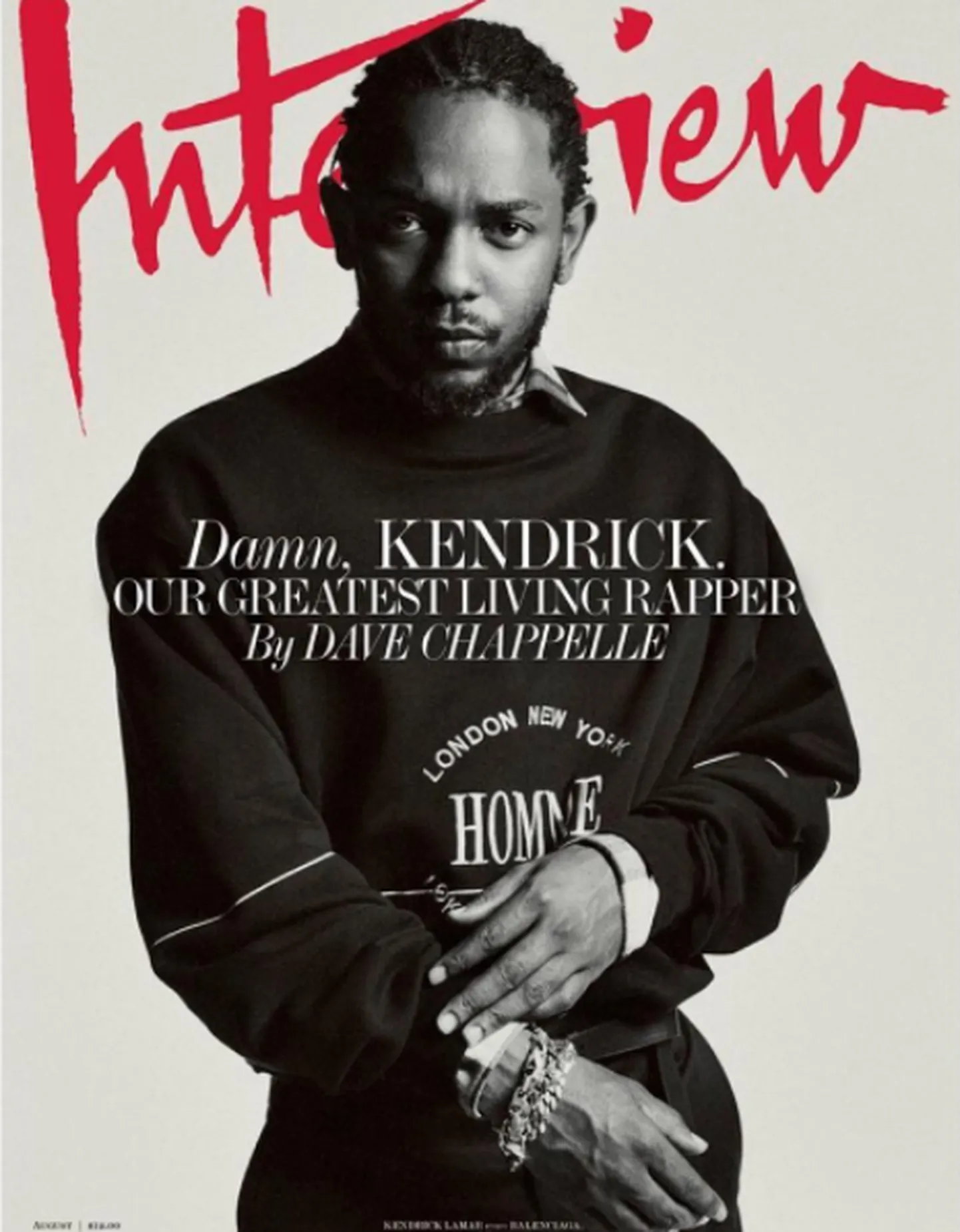 Kendrick Lamari kaanepilt ajakirjas Interview