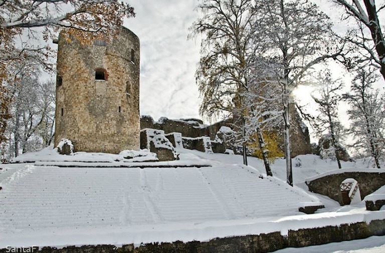 Цесисский замок зимой