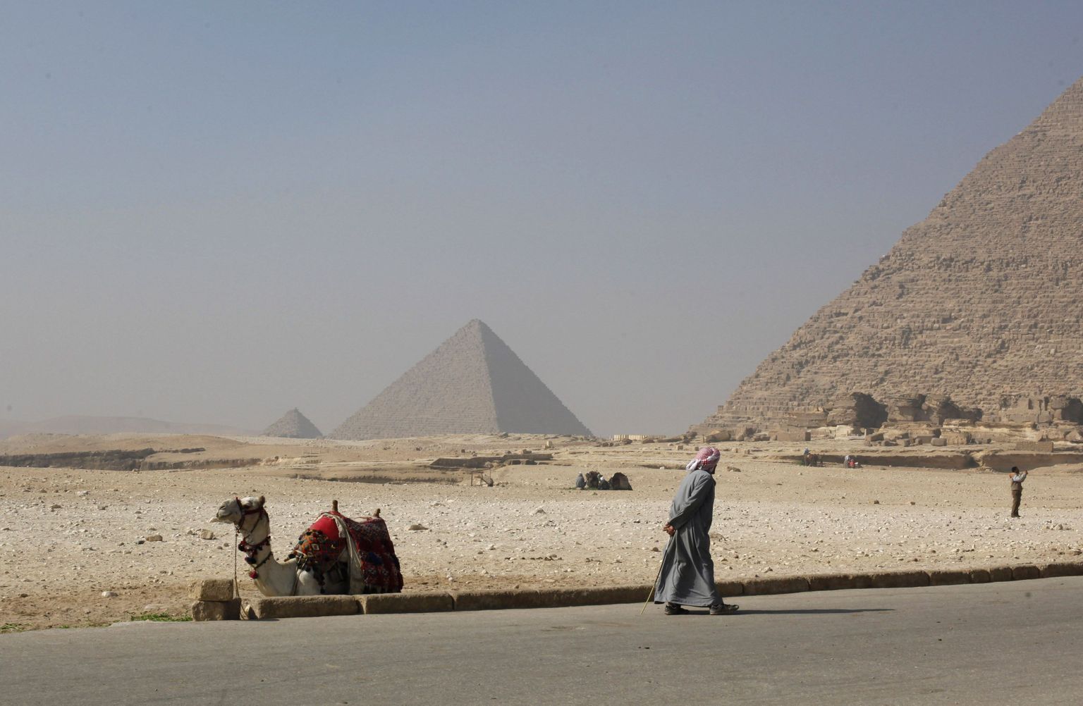 Vaade Giza püramiididele Kairos.