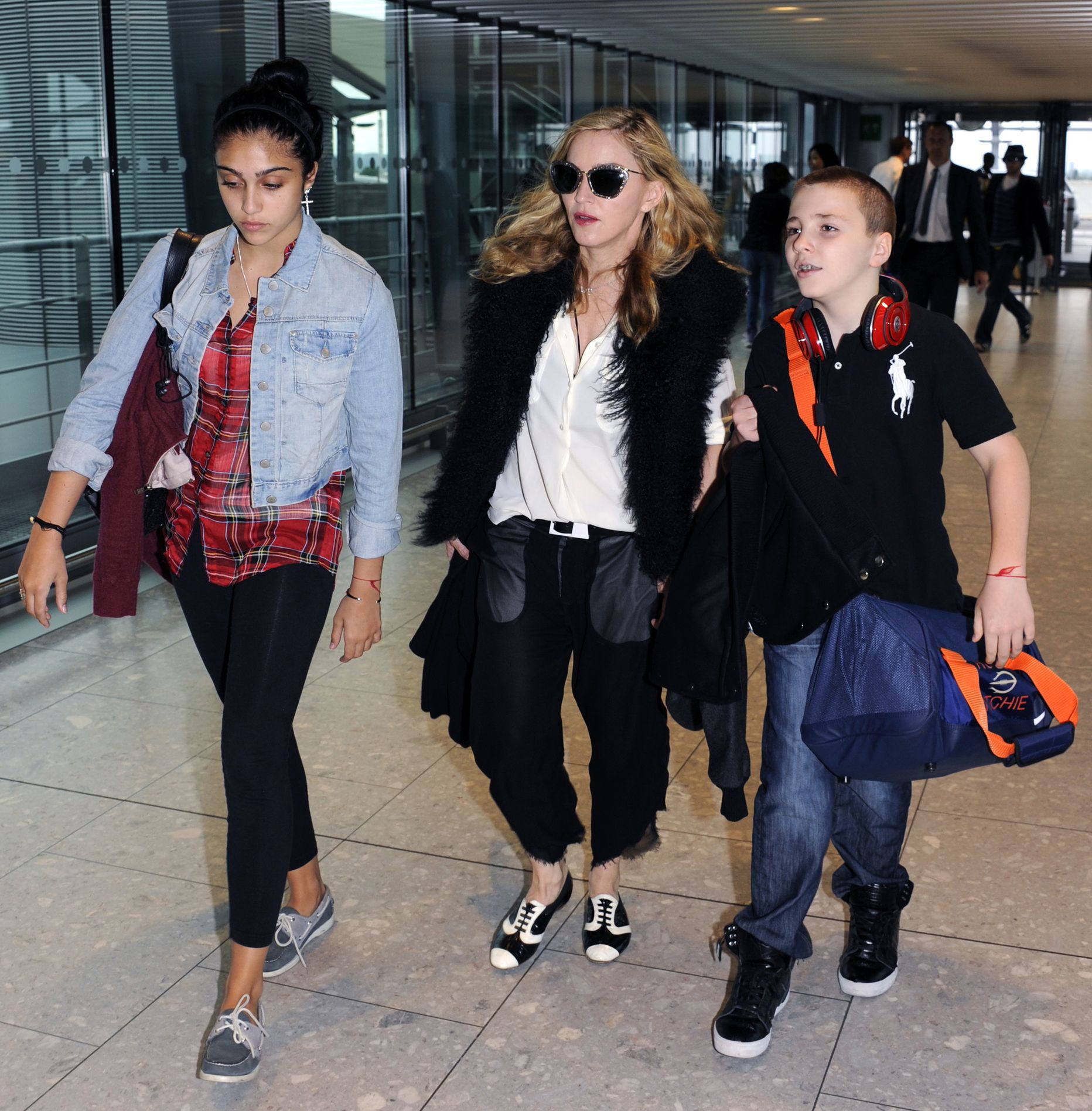 Madonna, ta tütar Lourdes ja poeg Rocco.