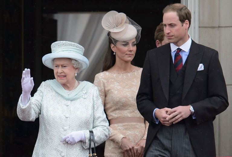 Lielbritānijas karaliene Elizabete II, Ketrīna Midltone un princis Viljams