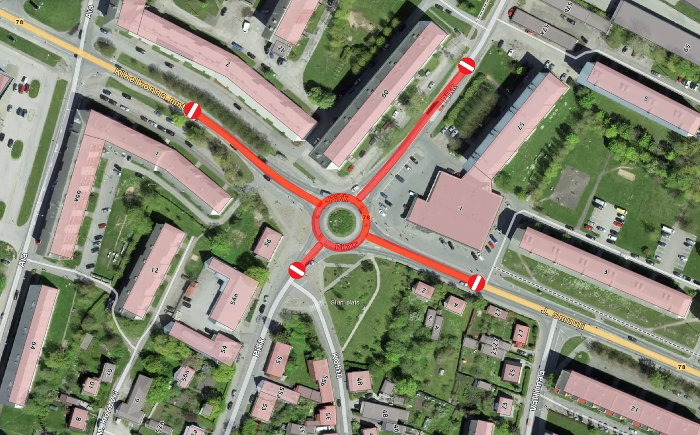 Smuuli ja Pika tänava ristmik
