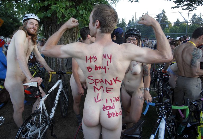 Alasti jalgratturid 7. juunil 2014 USAs Portlandis