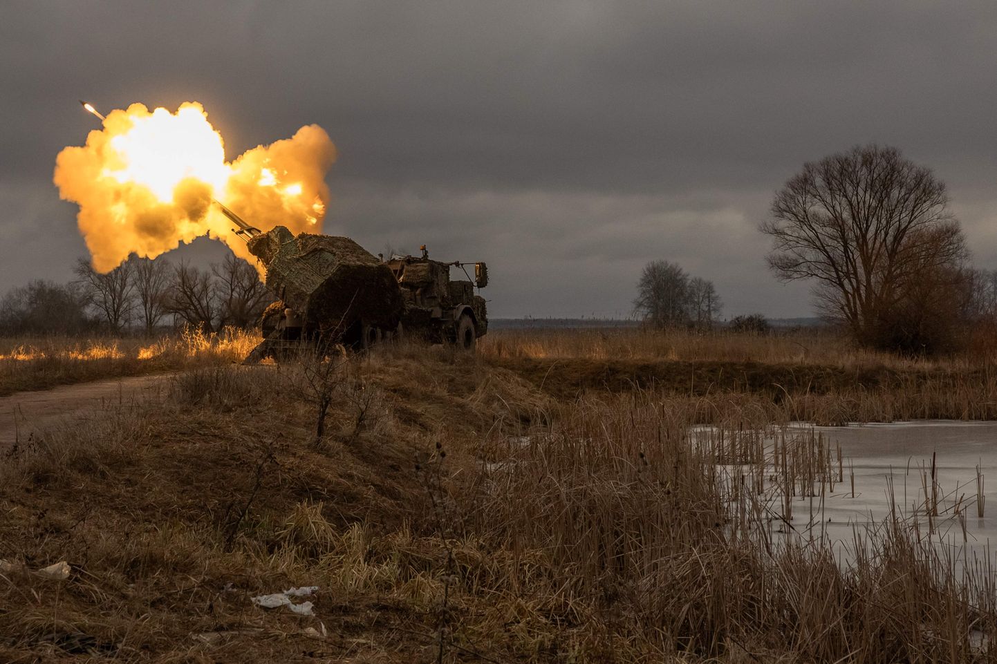 Rootsi raud annab Ukrainas tuld sissetungijate pihta, 20. jaanuar 2024, Donetski regioon.