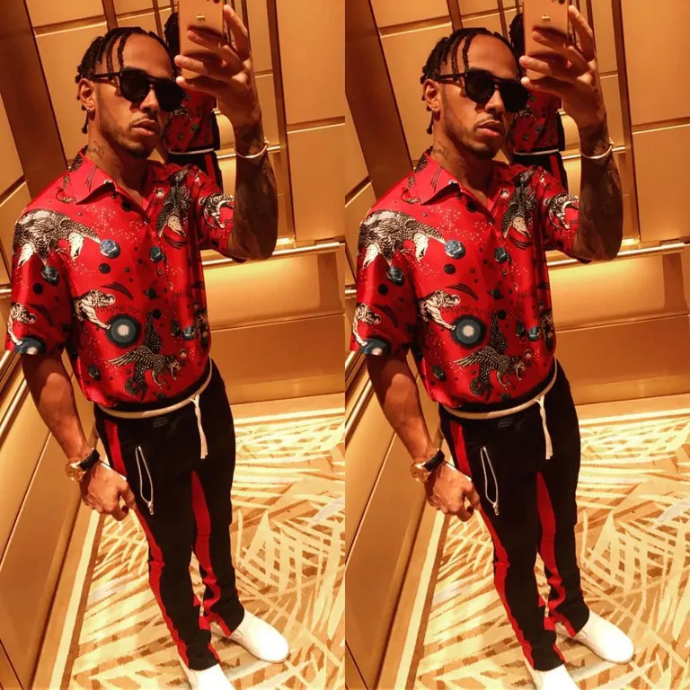 Rastapatsidega Lewis Hamilton