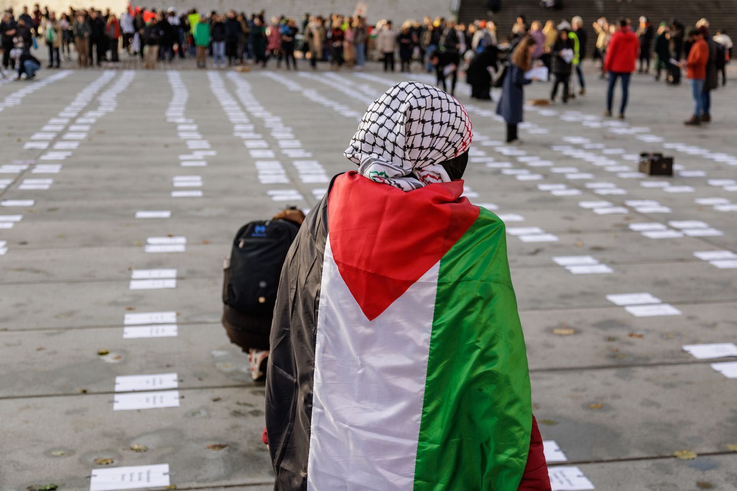 Полиция задержала пять человек на демонстрации в поддержку Палестины.