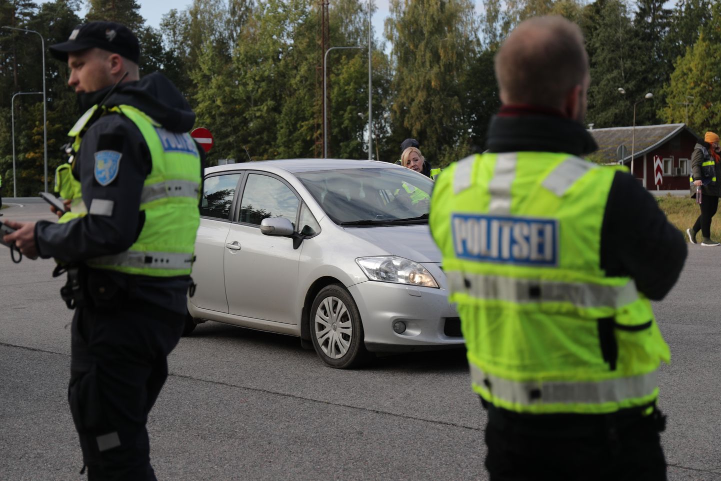 Рейд полиции на шоссе Таллинн-Рапла.