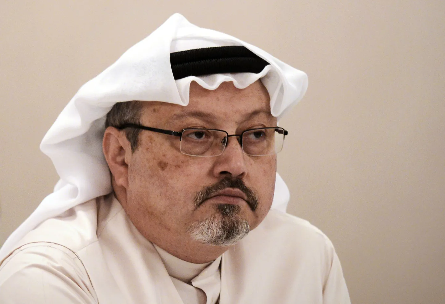 Saudi Araabia dissident ja ajakirjanik Jamal Khashoggi  2014. aasta fotol