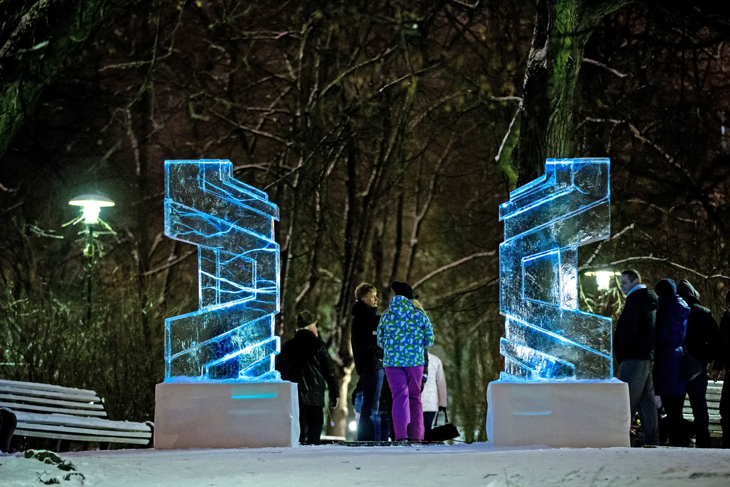 Jääskulptuurid Toompargis.