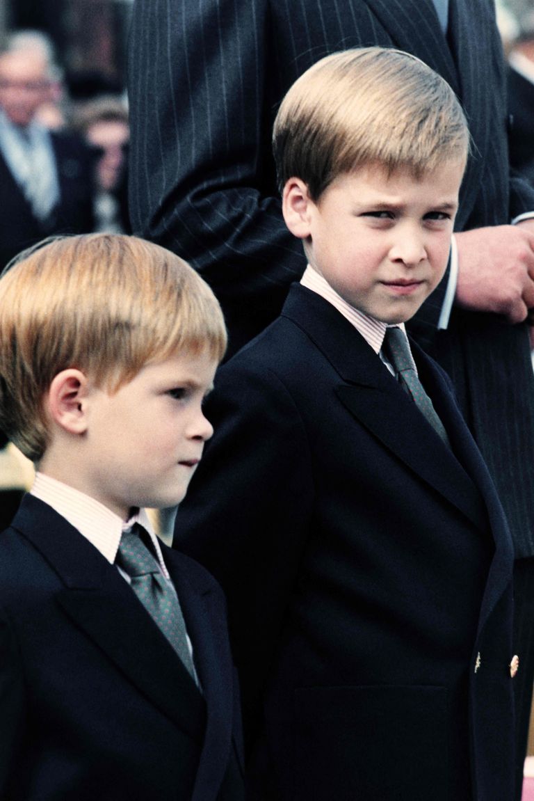 Prints William (paremal) ja prints Harry aastal 1986.