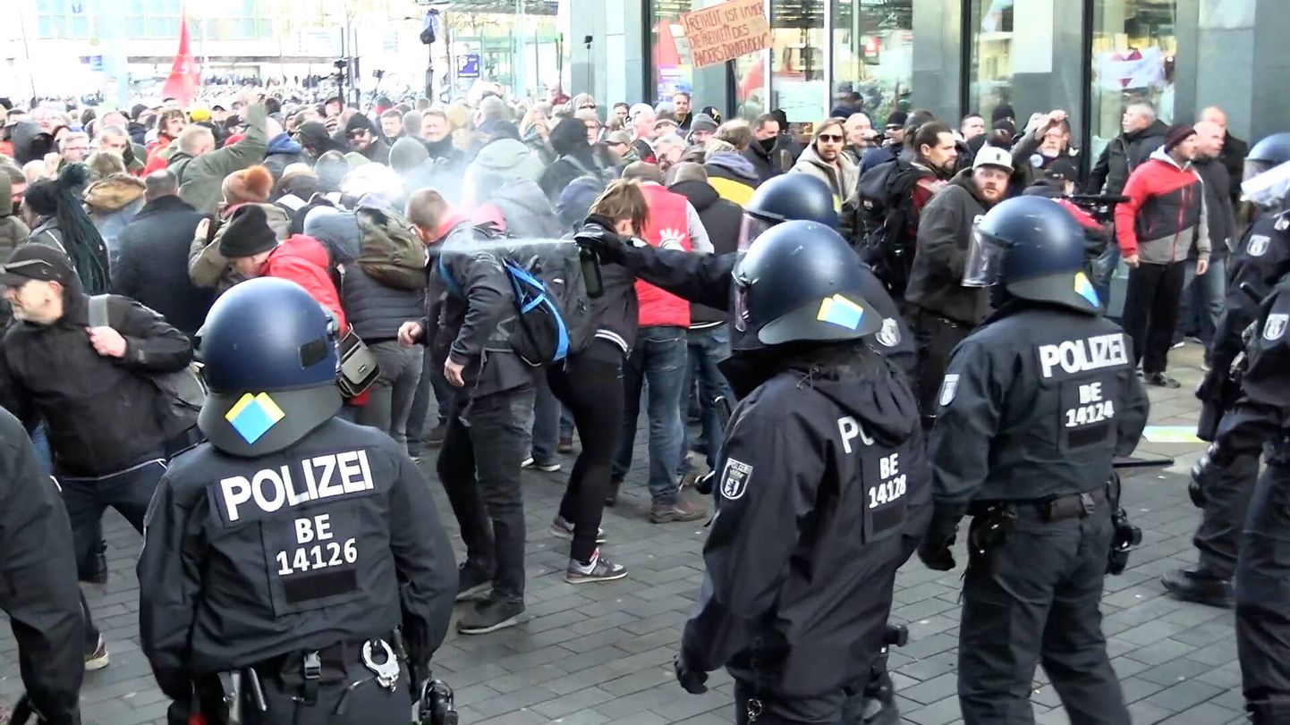 Акция протеста в Лейпциге. Иллюстративное фото.