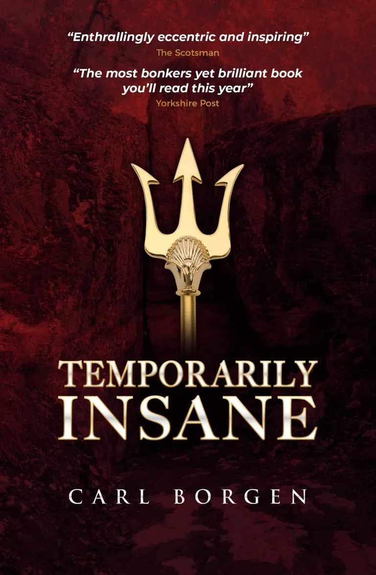 Karla Borgena grāmatas "Temporarily Insane" vāks, 2021