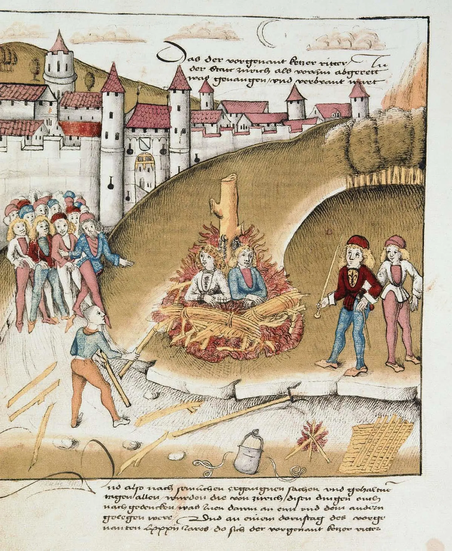 1482. aastal põletati Zürichis elusalt rüütel Richard Puller von Hohenburg, kes oli homoseksuaalses suhtes oma teenriga. Ka Tallinna raekohus mõistis eriti tõsiste kuritegude eest karistuseks tulesurma.