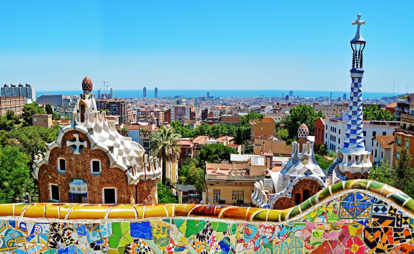 Barselonas pilsētas panorāma. Ilustratīvs attēls.