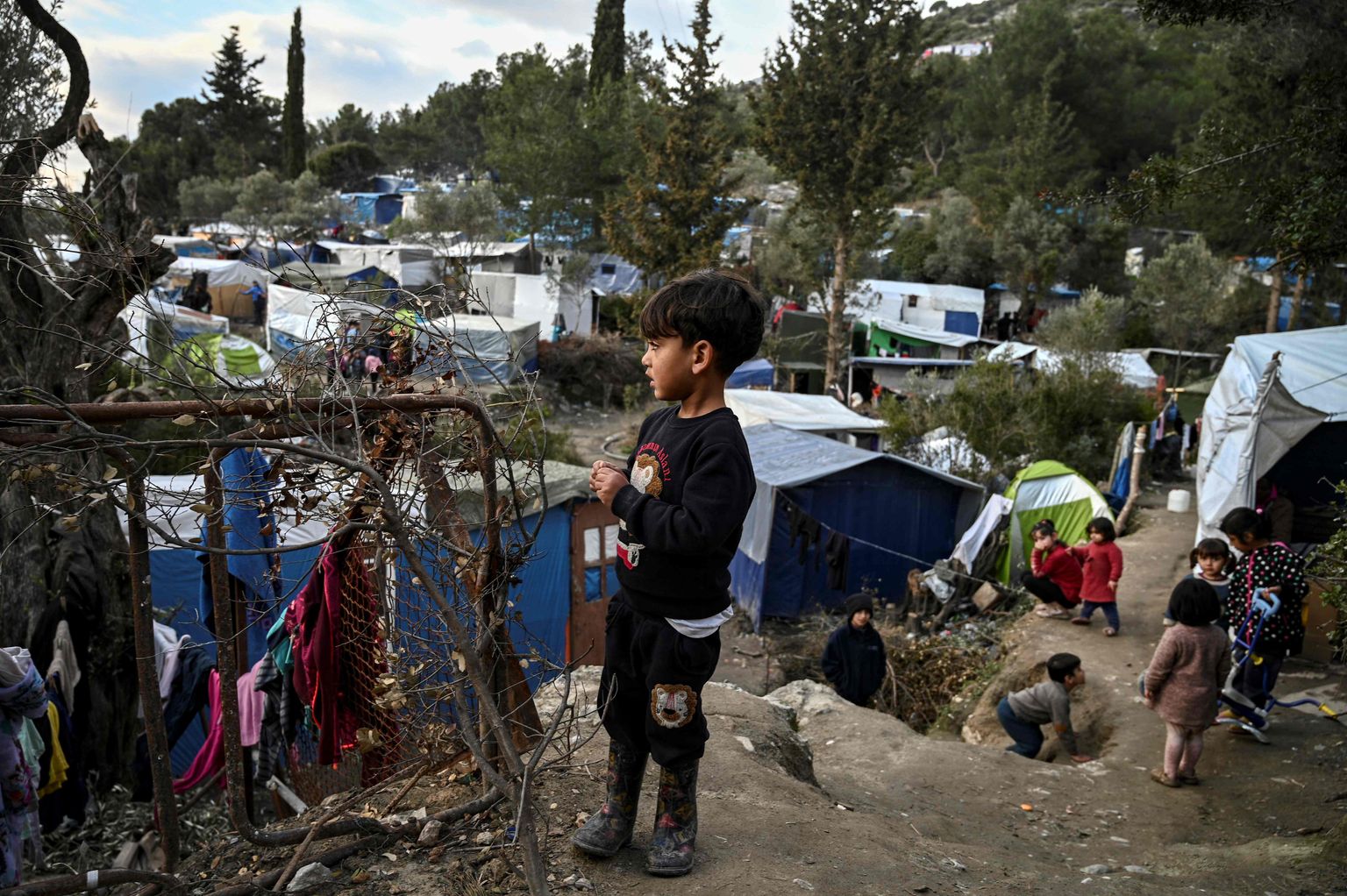 Mitteametlik põgenikelaager Samose saarel.