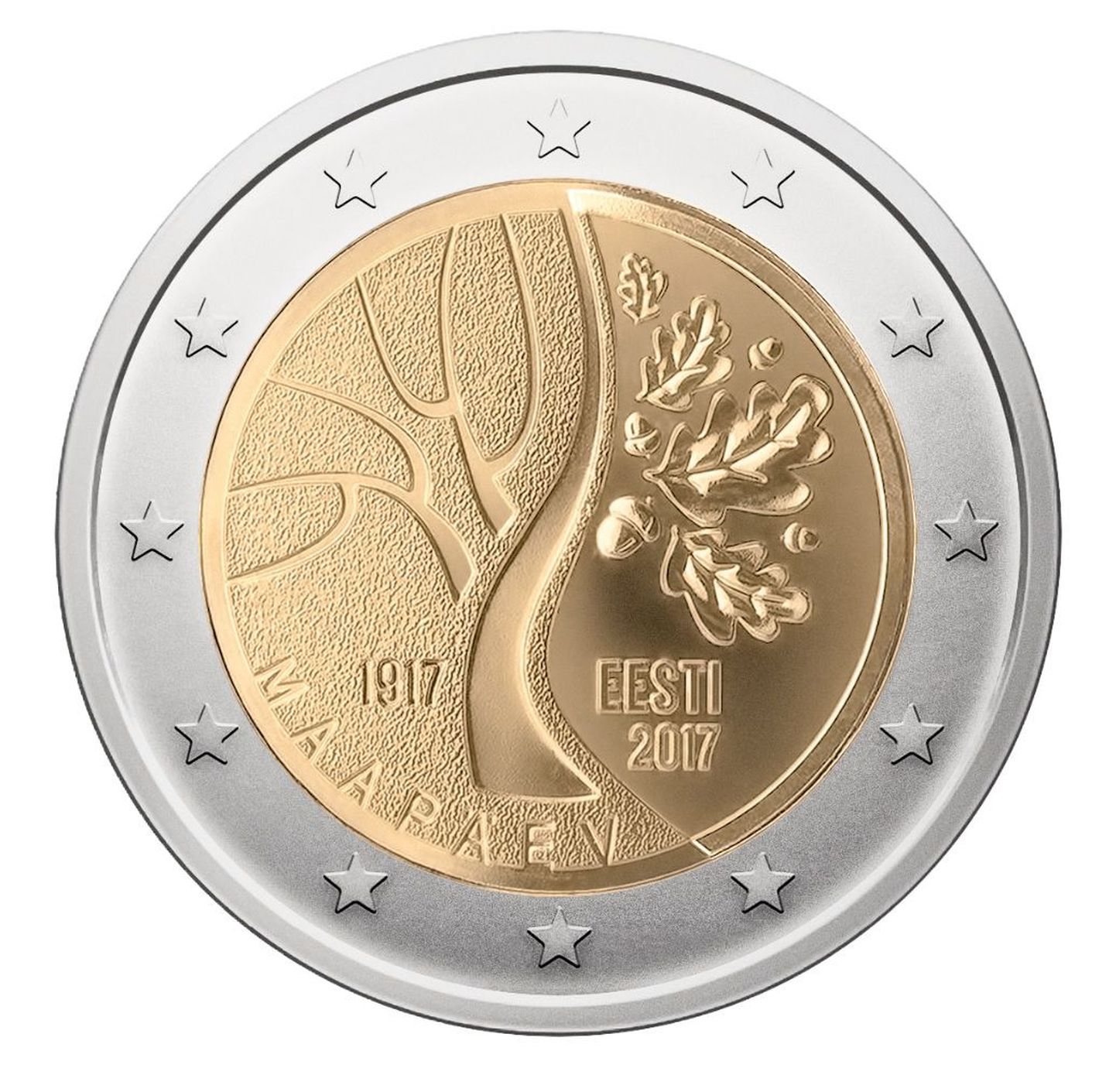 Täna tuleb käibele erikujundusega kaheeurone käibemünt, mis on pühendatud Eesti iseseisvumisele eelnenud sündmustele.