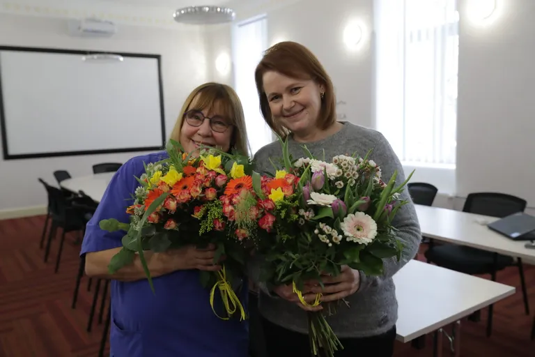 Dr Aino Rõõm ja dr Ülle Rohi.