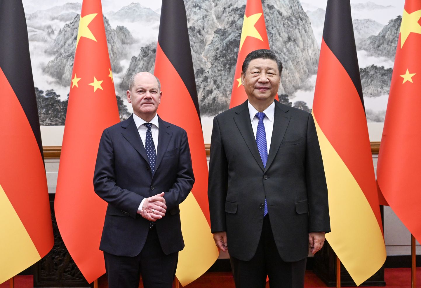 Saksa kantsler Olaf Scholz ja Hiina president Xi Jinping Pekingis 16. aprillil 2024.