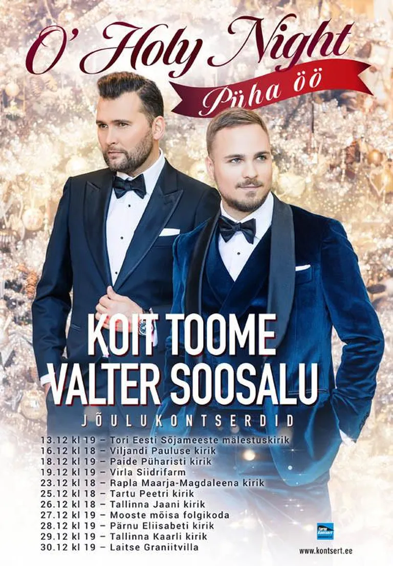 Koit Toome ja Valter Soosalu jõulukontserdid