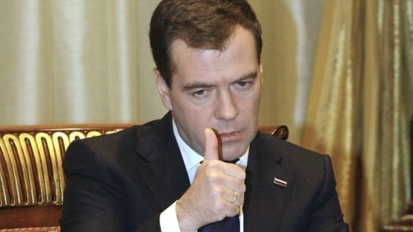 Krievijas premjers Dmitrijs Medvedevs