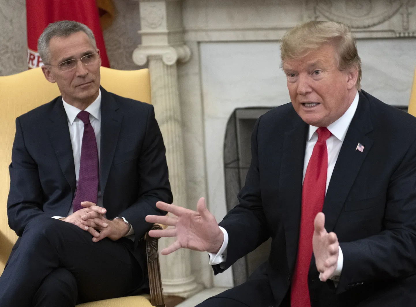 Jens Stoltenberg ja Donald J. Trump.