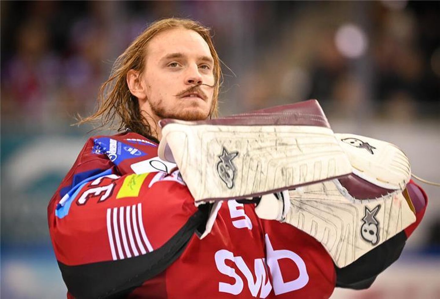 Latvijas hokeja vārtsargs Kristers Gudļevskis