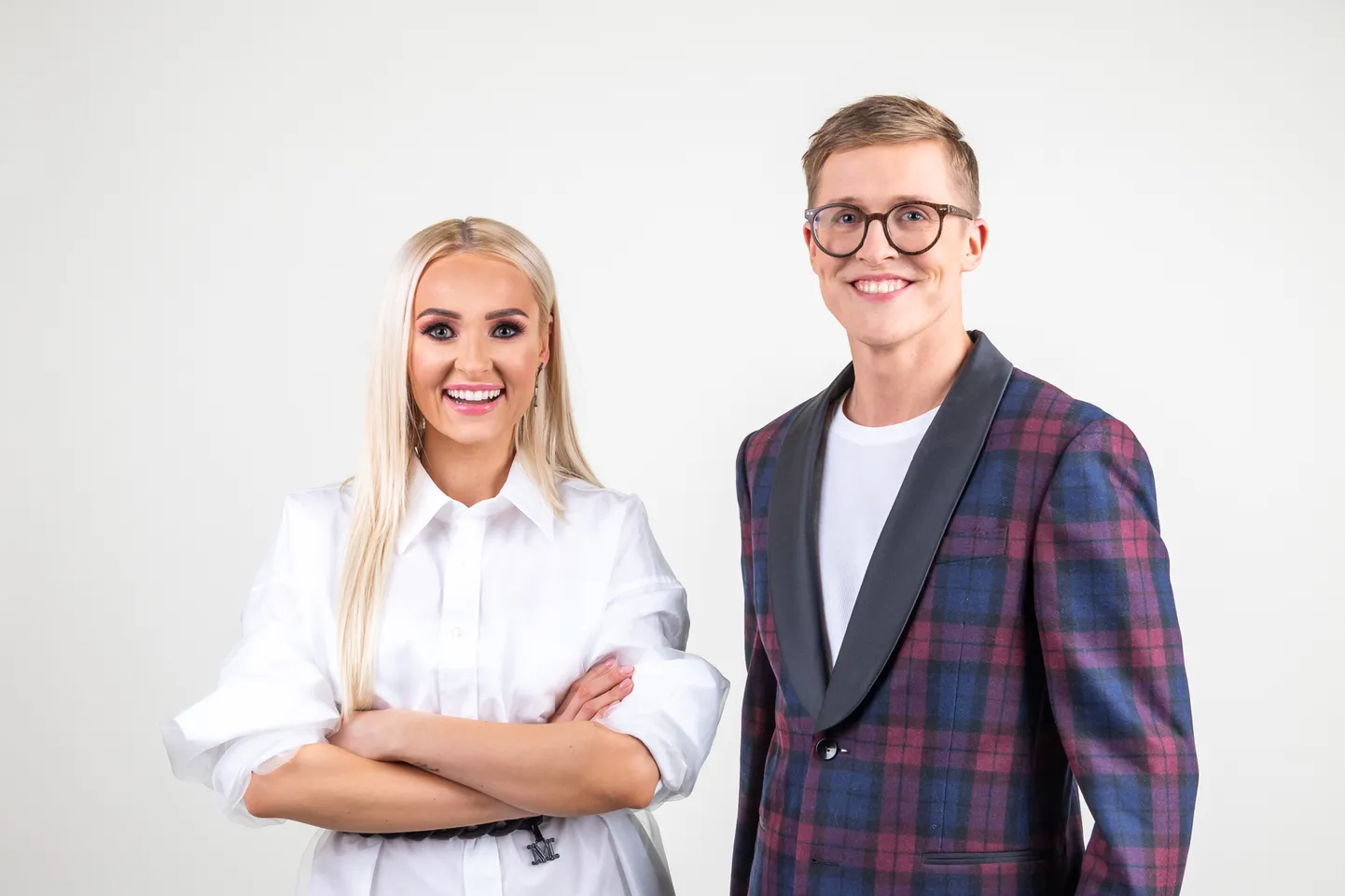 Eesti Laul 2021 saatejuhid Grete Kuld ja Tõnis Niinemets.