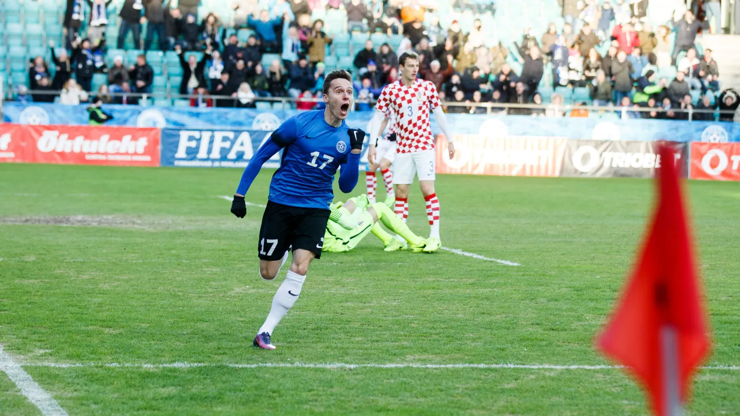 Eesti-Horvaatia sõpruskohtumine 3:0.