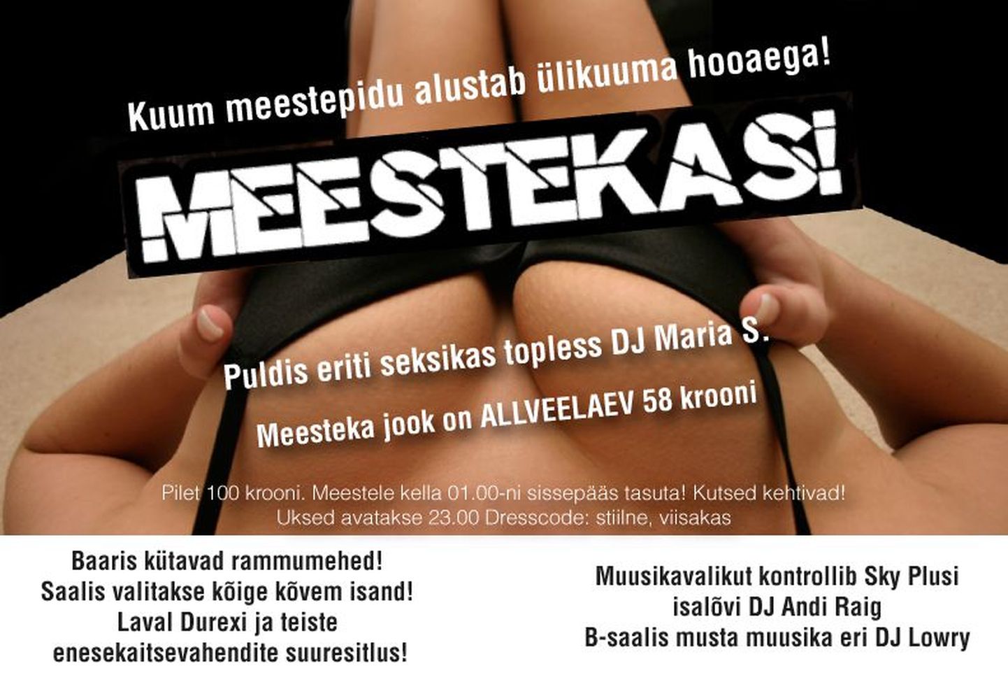 Laupäeval Club Tallinnas topless DJ ja Meesteka uus hooaeg!