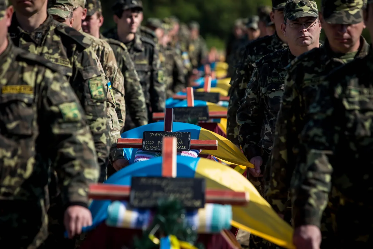 Septembri lõpus maeti Zaporižžjas maha lahingutes hukkunud tundmatud sõdurid.