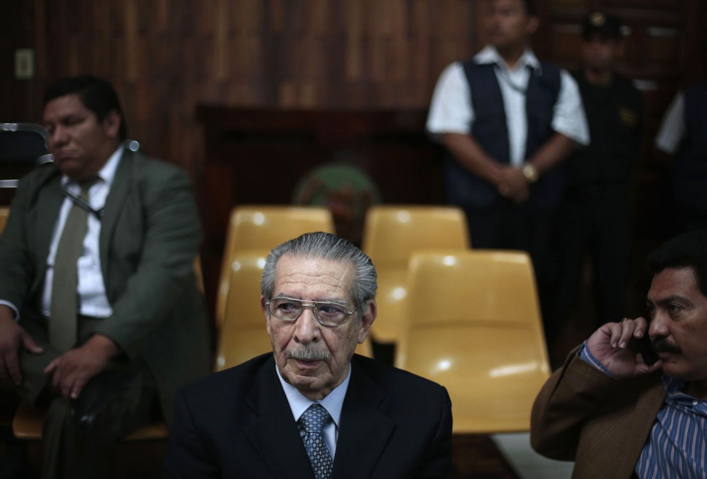 Guatemala endine diktaator Efraín Ríos Montt 2013. aastal kohtuistungil.
