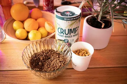 Kanepijahust lihaasendajad ehk veganitele mõeldud «hakklihagraanulid» Grump.