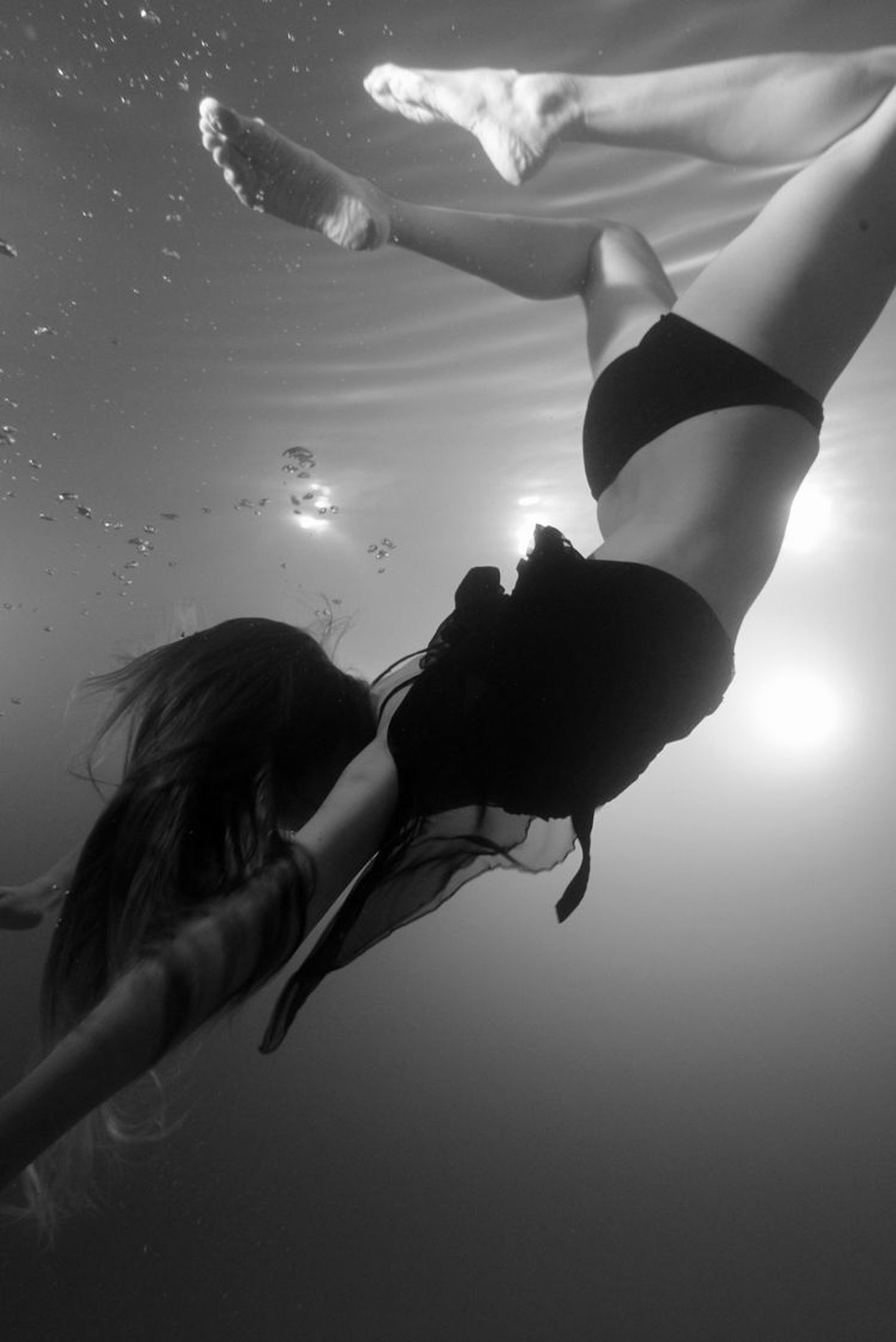 Veealuste modellide koolitaja Egert Kamenik; Pildistamine toimus Pärnu Terviseparadiisis nelja meetri sügavuses vees
