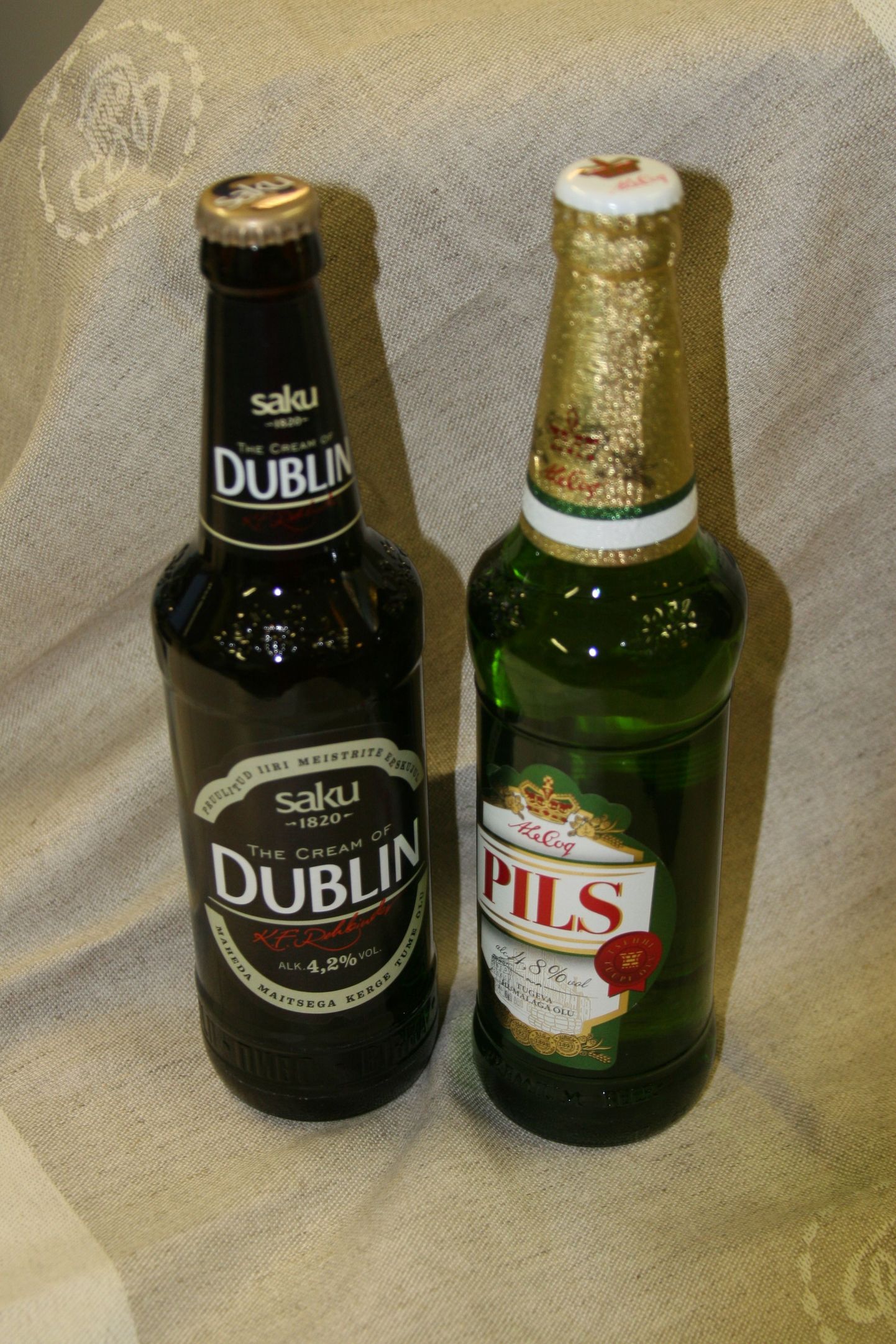 Пиво The Cream of Dublin и Pils.