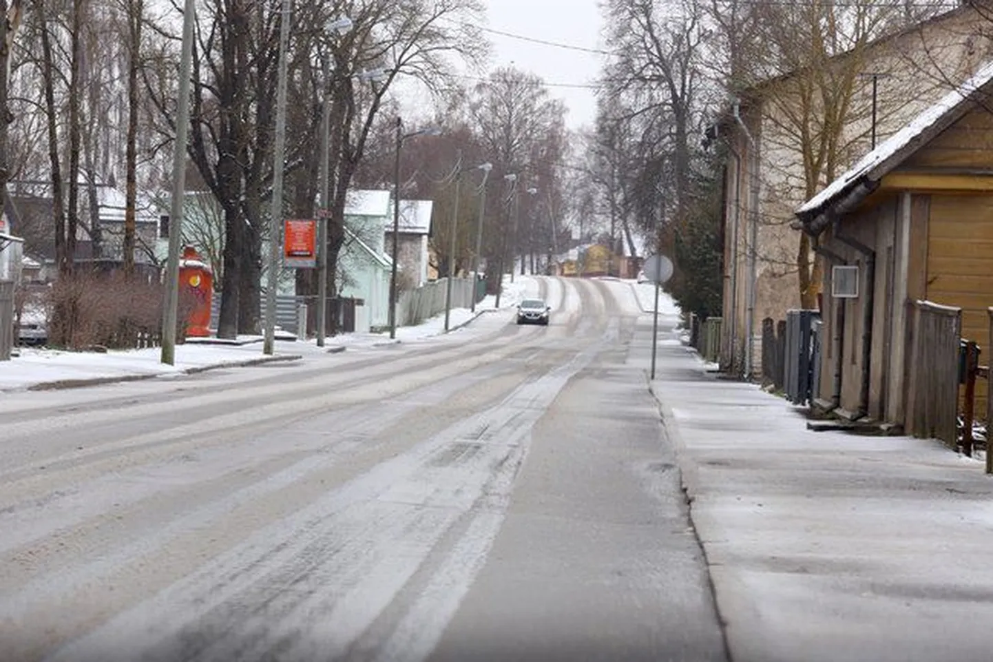 Снег в Пярну.