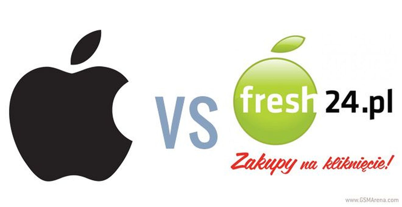 Apple'i ja www.fresh24.pl logode võrdlus.