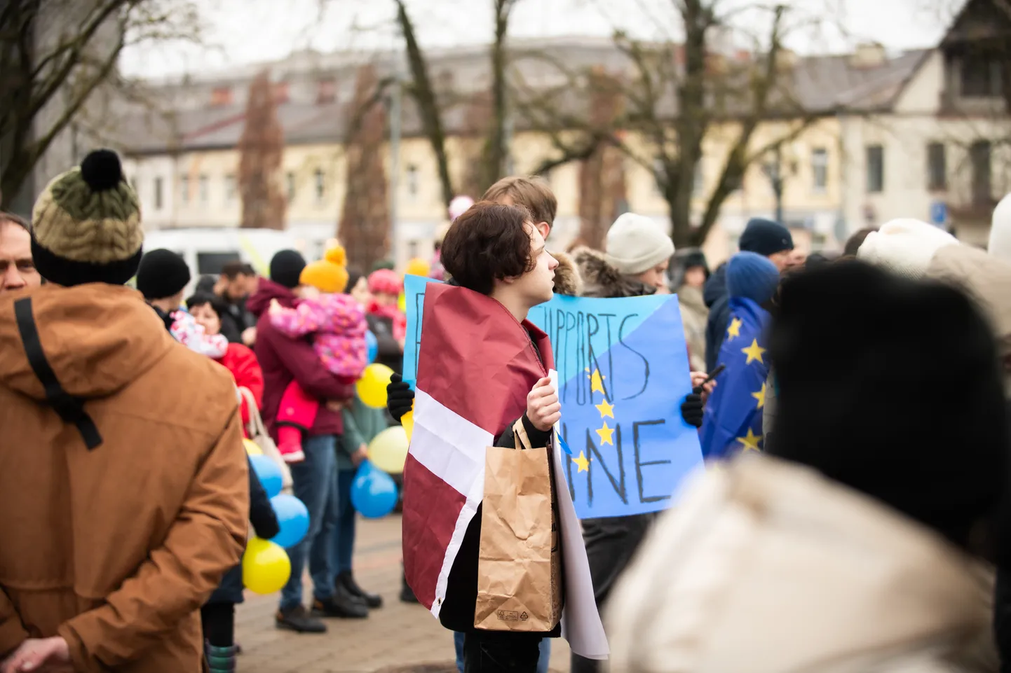 Мероприятие в поддержку Украины в Даугавпилсе