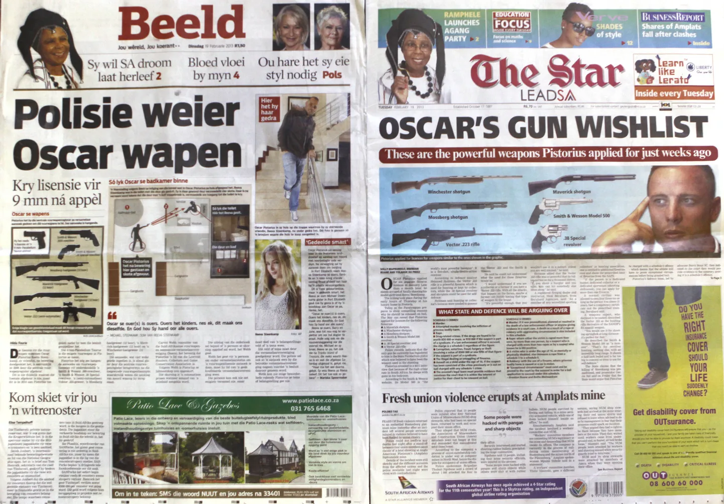 Oscar Pistoriuse kodust võib leida palju relvasid. Kohalikus meedias on tekkinud diskussioon teemal, kas ja kellel üldse tohiks kodus relv olla.