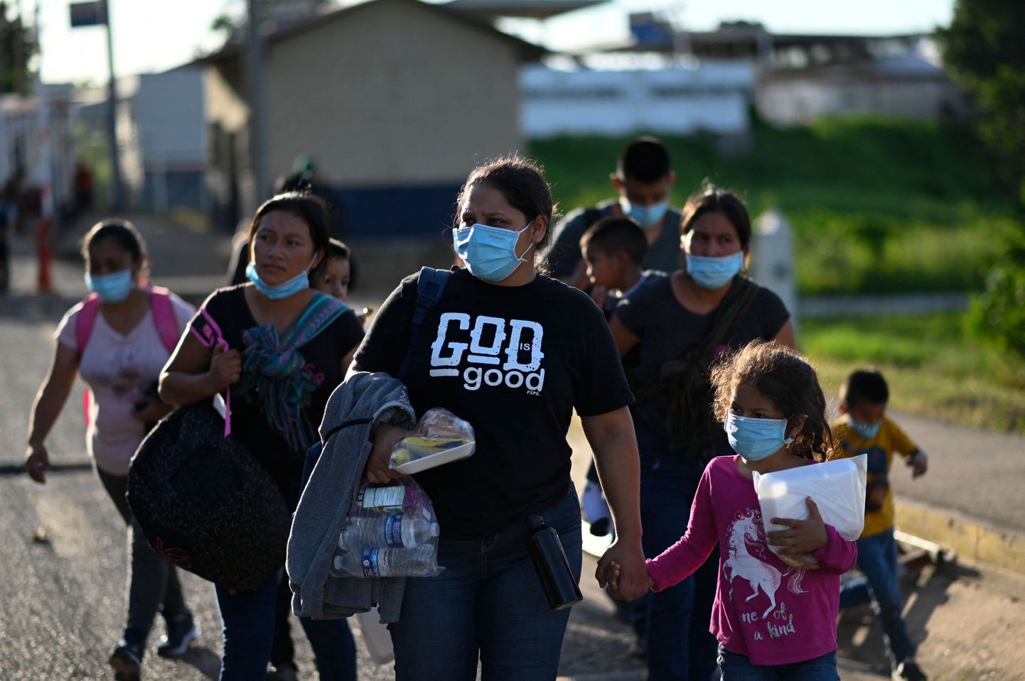 Migrandid saabuvad Guatemalasse El Ceibosse pärast tagasisaatmist USA-st ja Mehhikost 18. august 2021.