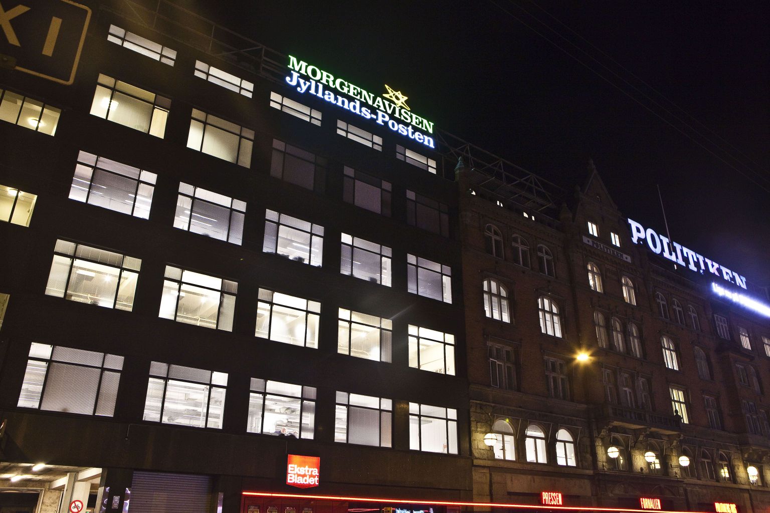 Hoone Kopenhaagenis, kus ajaleht Jyllands-Posten paikneb ja mida kahtlusalused viis meest rünnata plaanisid.