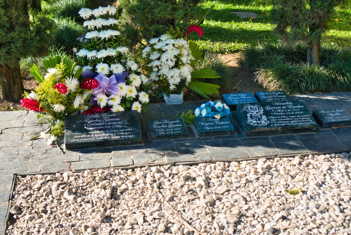 Eskobaru ģimenes kapi, kur atdus arī pats narkobarons.