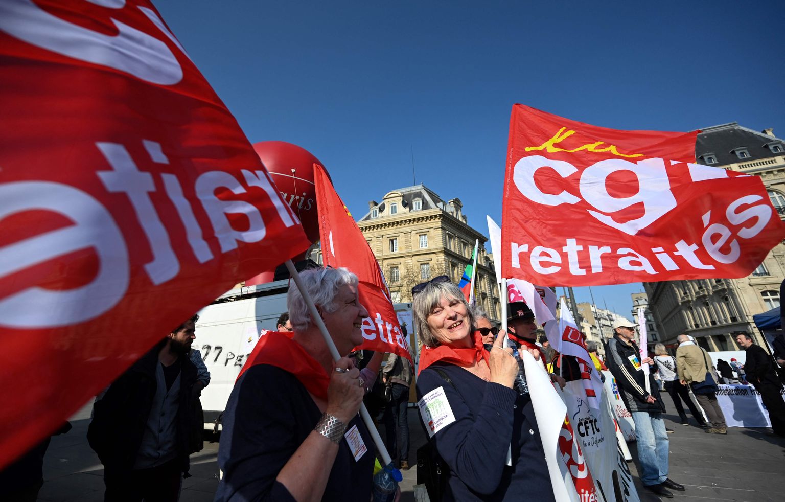 Prantsusmaa pensionärid 24.märtsil Pariisis meeleavaldusel pensionite tõstmist nõudmas.