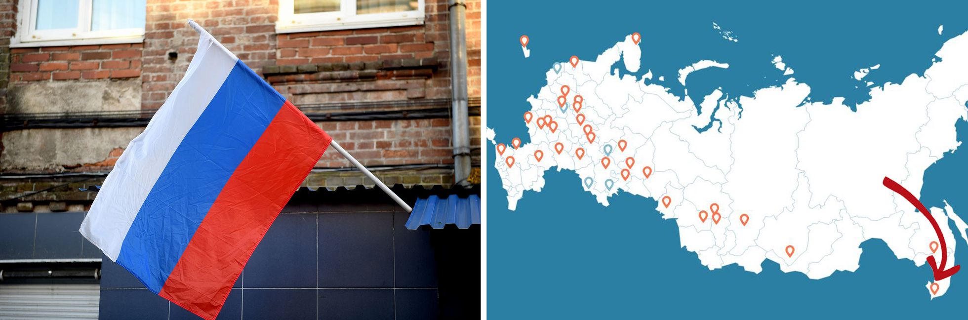 Штаб Навального во Владивостоке на карте России