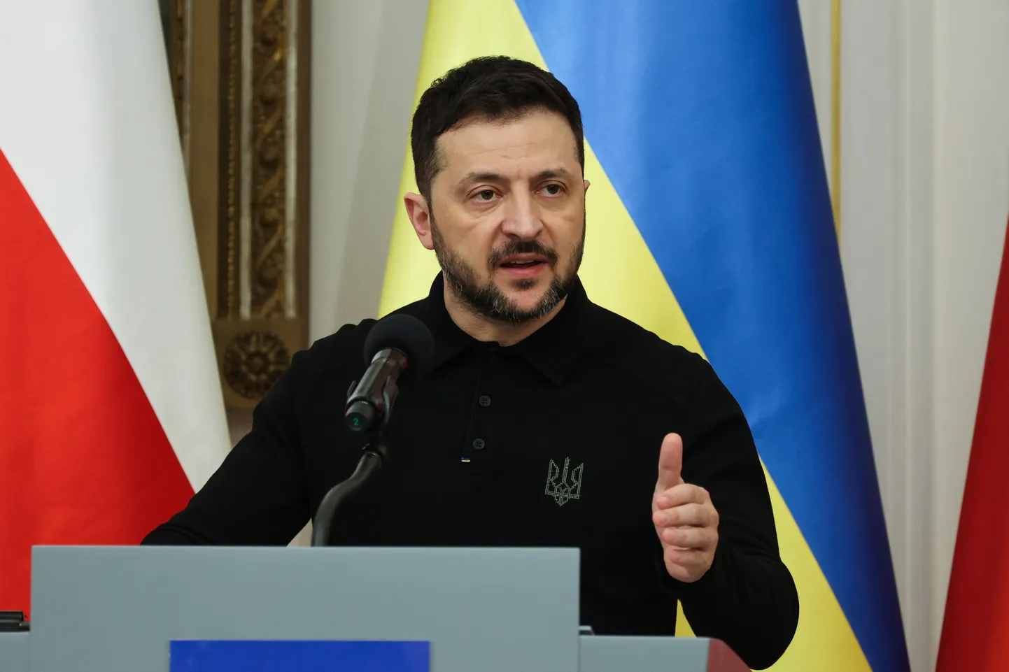 Ukraina president Volodõmõr Zelenskõi 15. jaanuaril Varssavis.