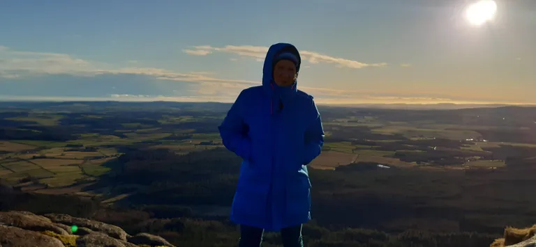Birgit Itse jaanuari lõpus Bennachie mäel, millel kõrgust natuke alla kilomeetri.