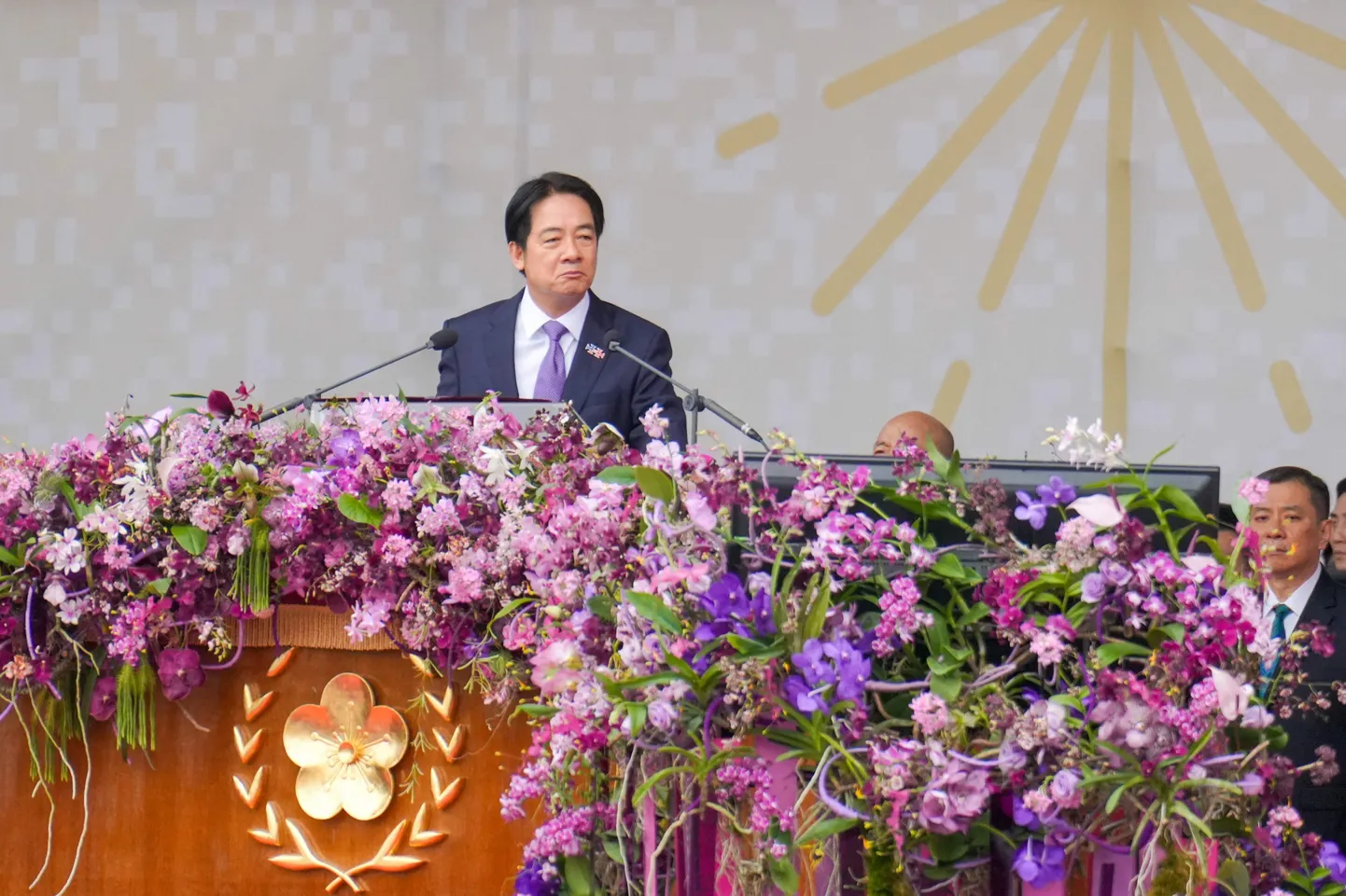Taiwani president Lai Ching-te esinemas rahvuspüha pidustustel Taipeis.