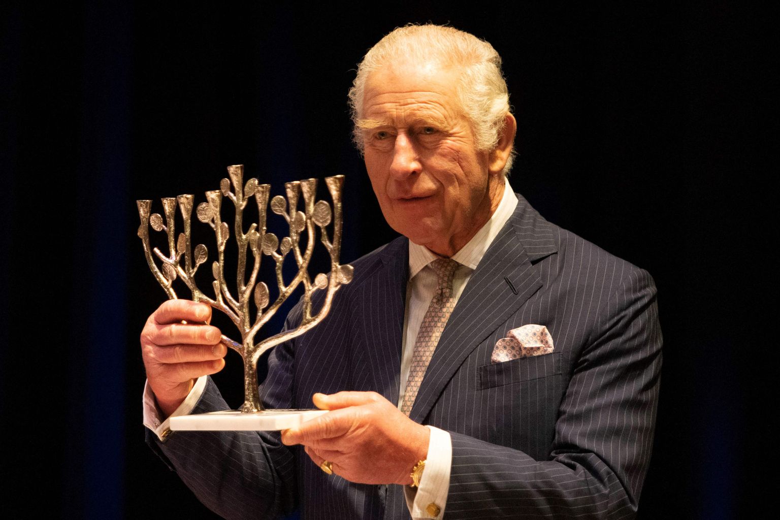 Kuningas Charles III 16. detsembril Põhja-Londonis juudi rahvamajas toimunud vastuvõtul.
