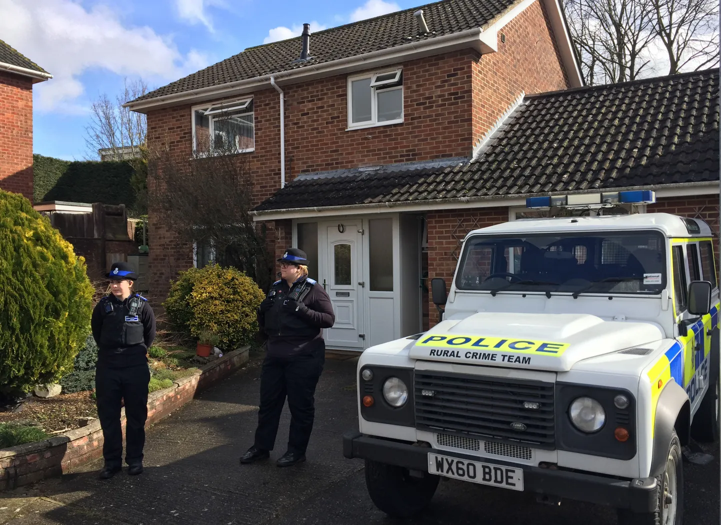 Briti politsei Salisbury keemiarünnaku paigas.