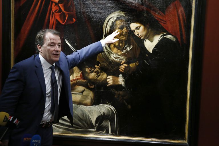 Prantsuse kunstiekspert Marc Labarbe jagamas Caravaggio maali «Juudit Olovernest tapmas» kohta selgitusi