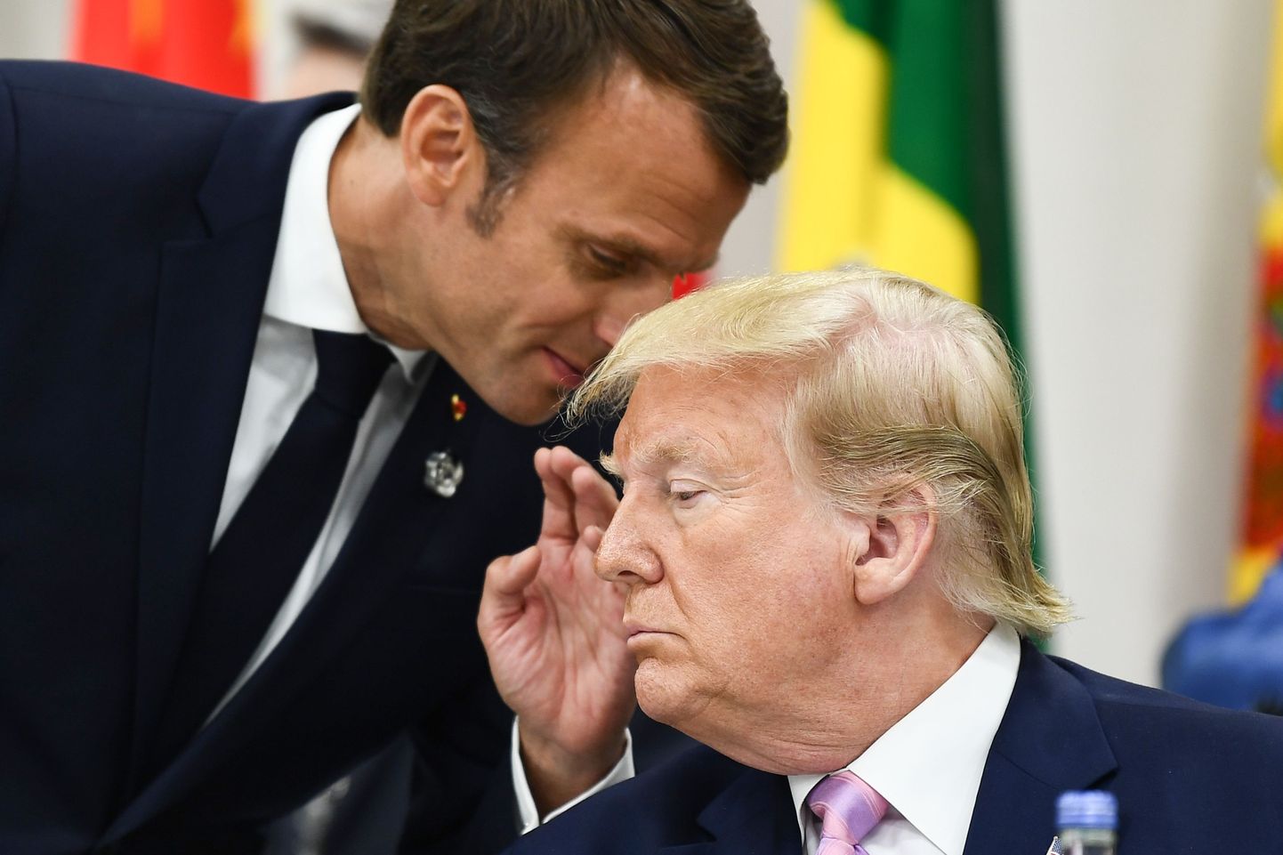 Prantsusmaa president Emmanuel Macron ja USA president Donald Trump.